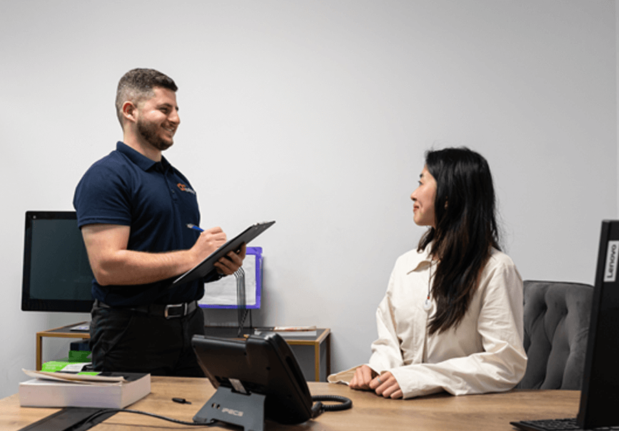 Registered psychologist conducting a psychological capacity evaluation and cognitive assessment for workplace rehabilitation