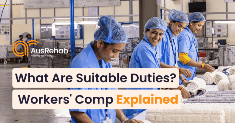 Examples of suitable duties as part of a workers compensation return to work plan